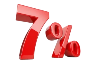 7%
